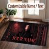 Custom Name Crystal Velvet Rug,Lady Gaga Comfortable Anti Slip Floor Mat For Room Decoration
