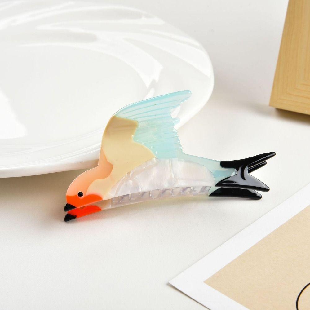 Spring Theme Swallow Series Hair Claw Acetate Material Hairpin Headwear  Fashion Wear