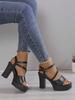 Thick Sole Pumps Women Shoes Woman Platform Sandals Roman Ladies Gladiator Pumps White 2026 Summer High Heels Sandals