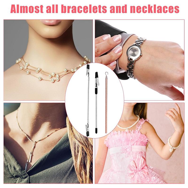 

ABGR-3Pcs Bracelet Helper Tools, Wearing Assistance Hook And Clips Quick Wear And Disassembly Fastener Helper Tool