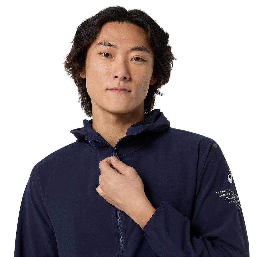 Trainingskleding WATERAFSTOTEND STRETCH GEWEVEN HOODIE MIDNIGHT 3XL [ASICS]