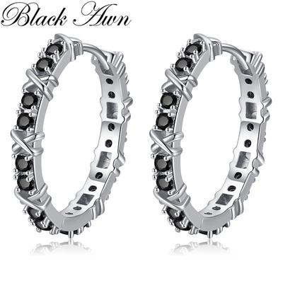 Black Stone Jewelry Drop Earrings For Women
