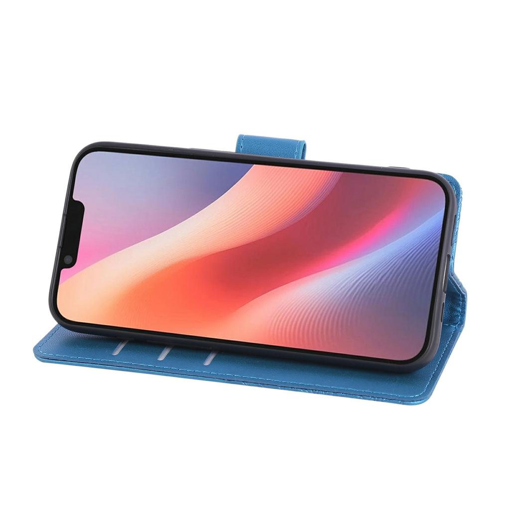 For iPhone 16e Case Rose Flower PU Leather Wallet Phone Cover with 3 Card Slots