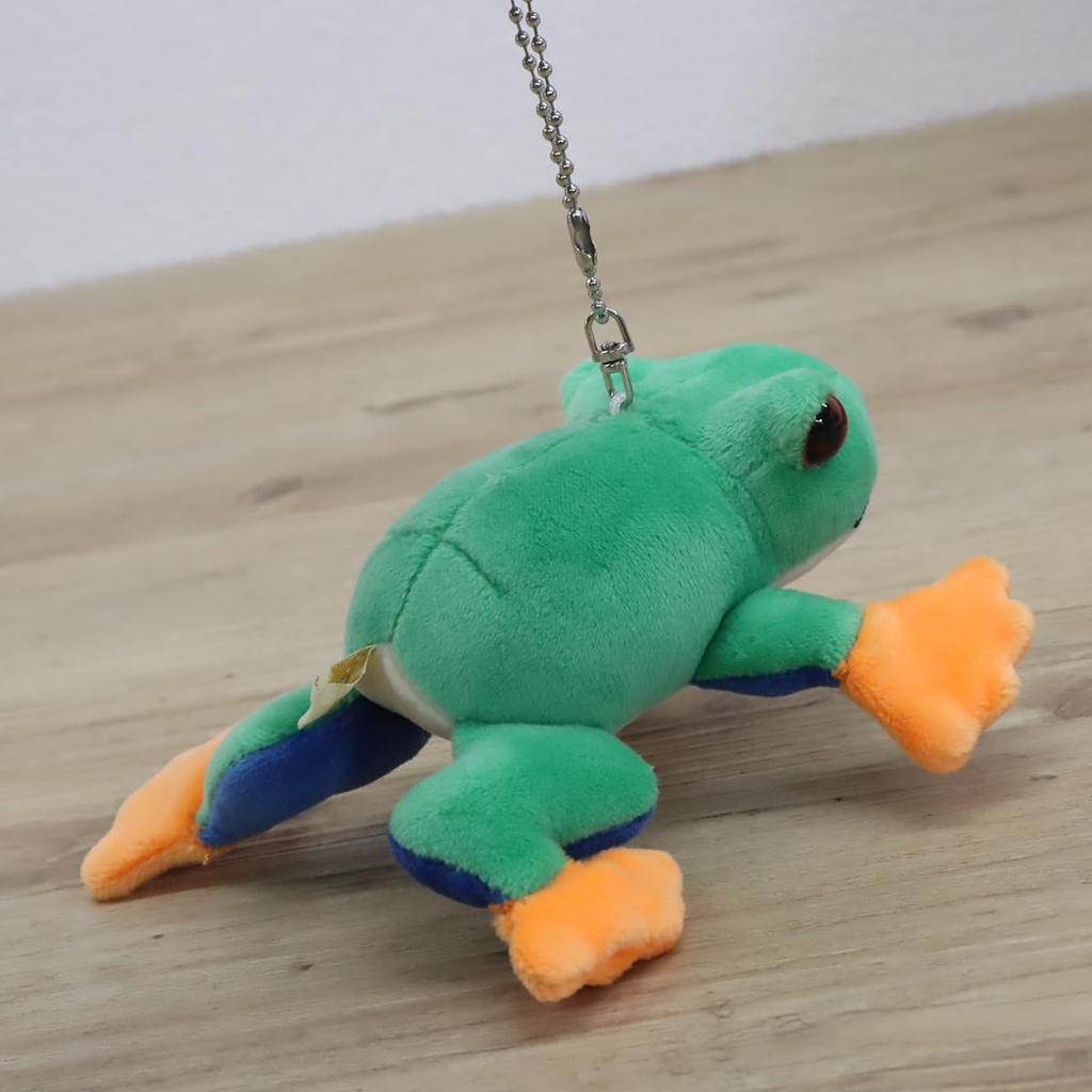 Takeoff Plush Keychain - Red-Eyed Tree Frog