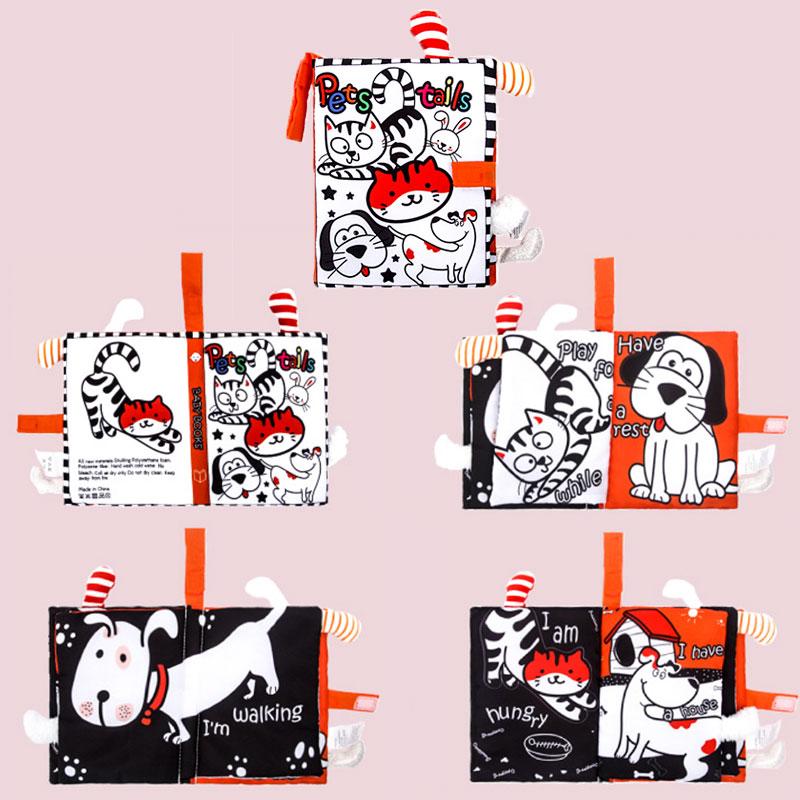 Baby Stoffbuch Montessori Spielzeug Baby Weiches Ruhiges Buch Bunte Tiere Lernen Pädagogische Babybücher 0 12 Monate