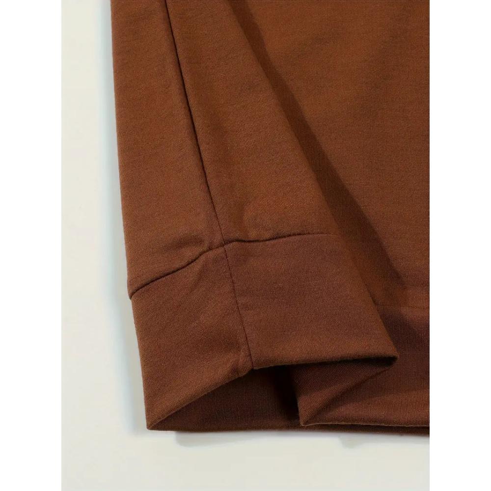 Long Sleeved Lapel Button Men's Casual Top Polo Shirt