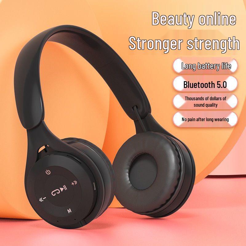 Y08 Macaron Bluetooth Over-Ear Headphones, Heavy Bass, Foldable, Wireless