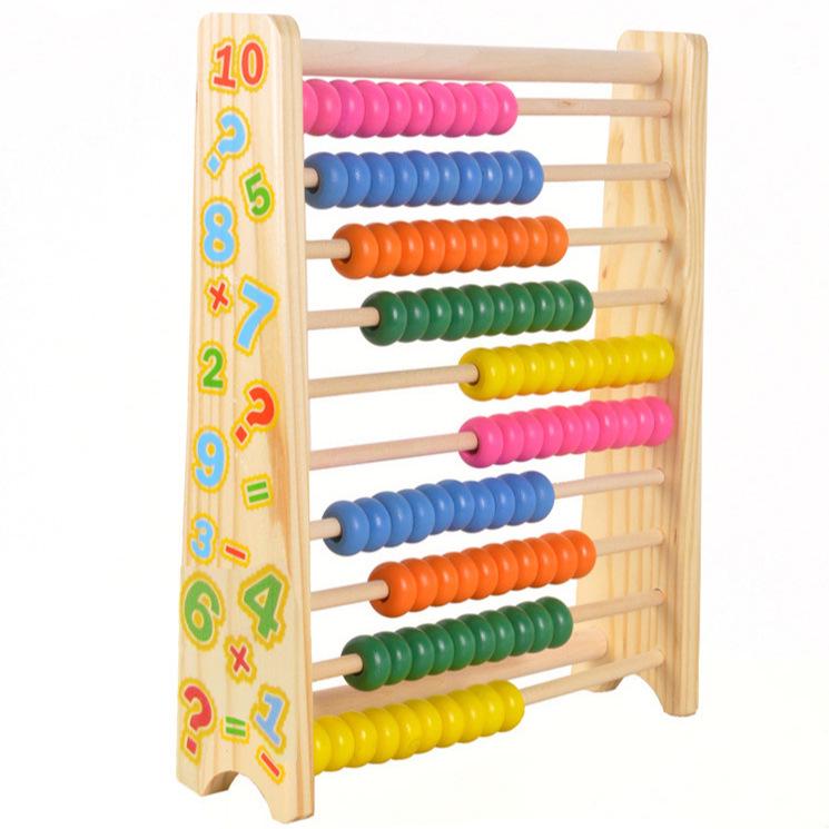 Colorful MY04 Wooden Abacus Toy for Baby and Toddler Early Education: Multifunctional Learning Toy