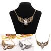 Vintage Eagle Pendant Necklace With Gemstone Water Drop Chain For Boho Style Jewelry