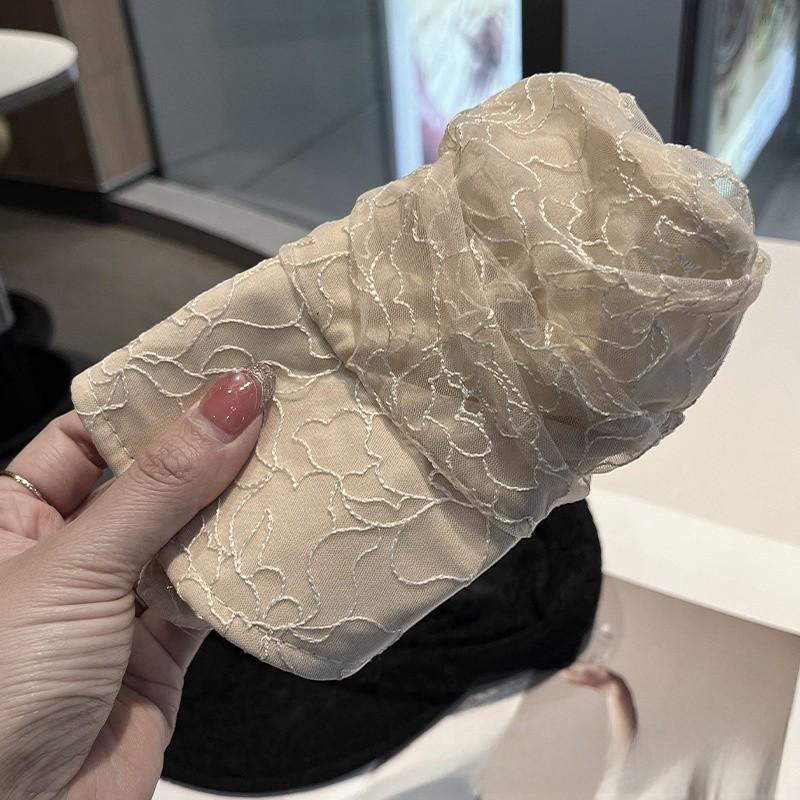 Summer Lace Breathable Baseball Cap With Wrinkled Design For Sun Protection And Fashion Casual Wear