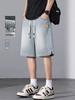 Men's Summer Lightweight Denim Shorts 2026: New Trendy Straight-Leg, Loose-Fit Casual Capris