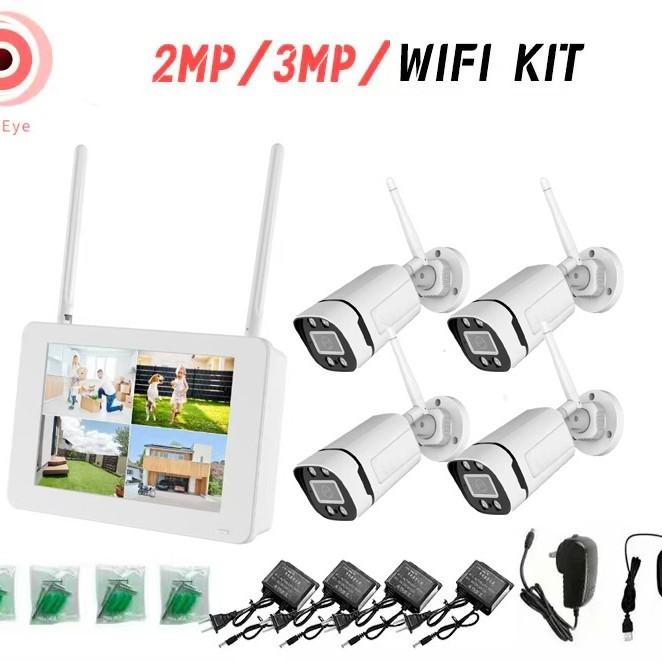 Wireless WiFi NVR Kit with Screen Display for Monitoring