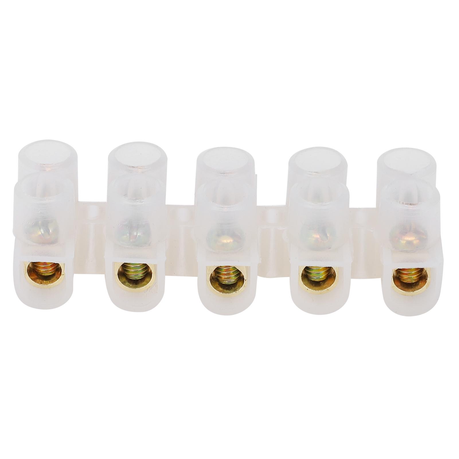 

20 шт. Клемна колодка прохідного типу вогнестійка промислова сполучна клема для дроту 20А(5в5вихід )