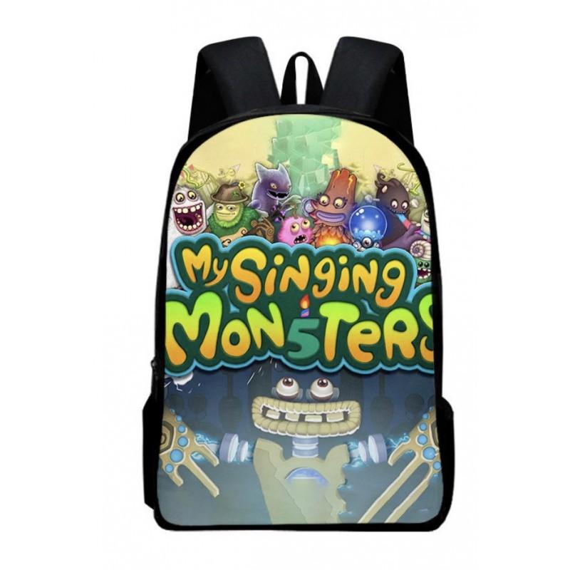 Zaino Scolastico per Bambini Ragazzi Ragazze - Carino Design Mostro Cartone Animato Tessuto Oxford Leggero Spallacci Imbottiti Traspiranti Grado