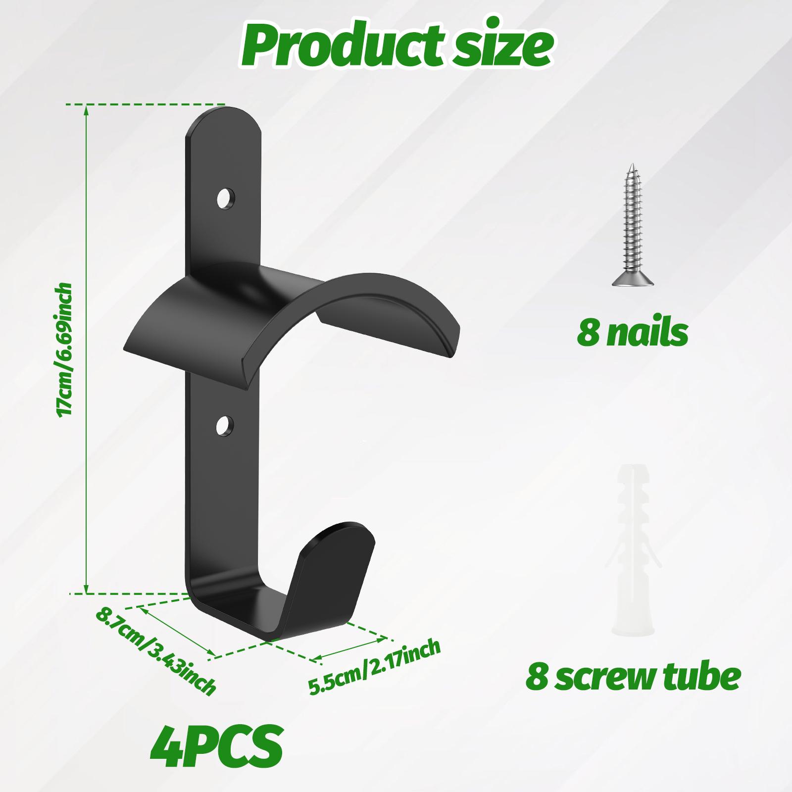 

4 шт. Стойка для уздечек для лошадей Металлическая настенная держатель для уздечек с трубками и винтами Покрытие против ржавчины Крюк для уздечек Принадлежности для конюшни