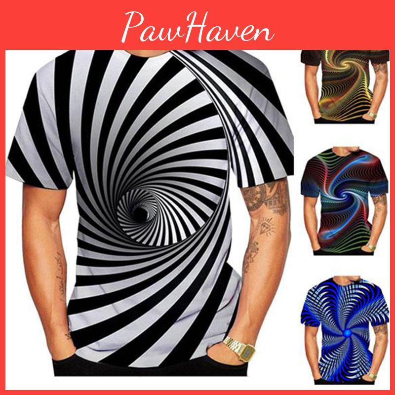 Vivid Funny Hypnosis 3d T-shirt With Psychedelic Colorful Print For Men And Women