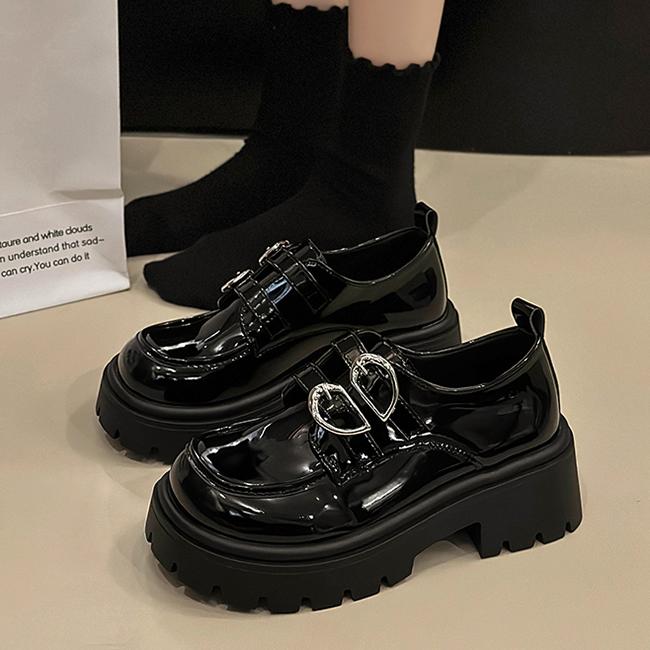 Fashion Uniform Shoes Small Leather Shoes Female British Girl Japanese Wild Black Retro Mary Jane Shoes Women Platform Oxford Shoes