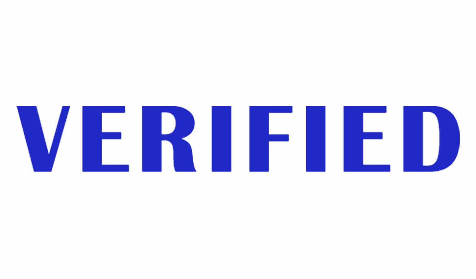 

Printtoo Verified Self Inking Rubber Stamp Pre-Inked Office Stamp- Home Office Business Stationery, Black- 42 x 9 синій