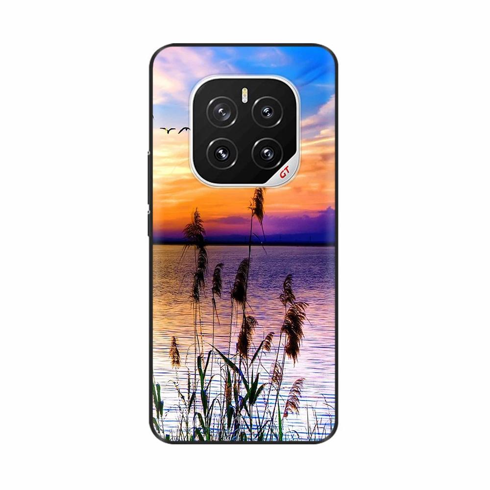 Painted Cover For Honor GT Pro Phone Case for HONOR GTPro Soft Black Silicone Back Cover Shockproof Protective Shell Para Hoesje