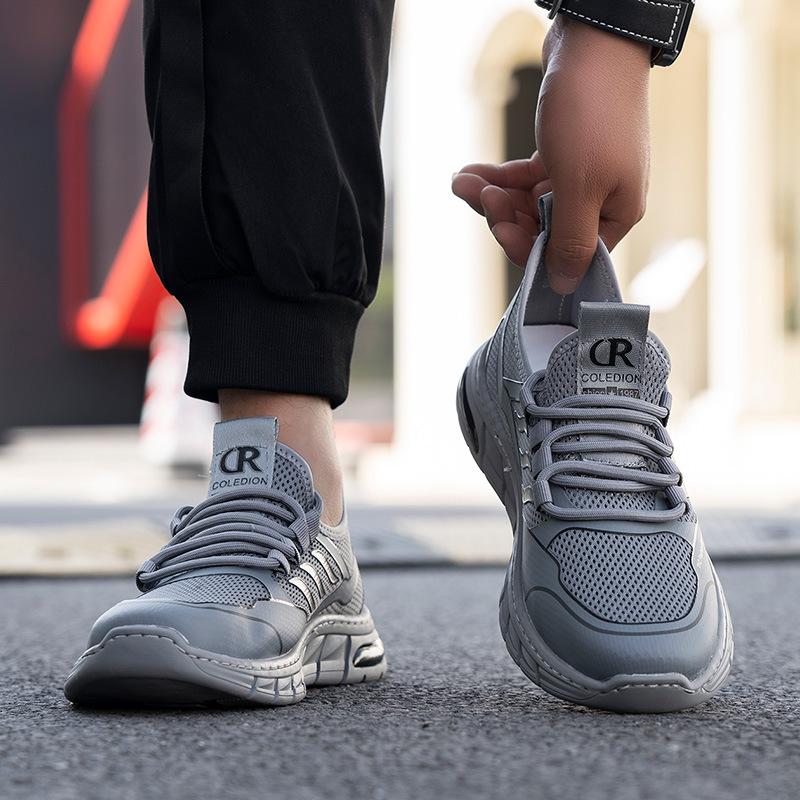 Men's shoes summer fly-woven mesh casual breathable shoes versatile trendy shoes mesh fly-woven shoes hollow sports shoes men's running