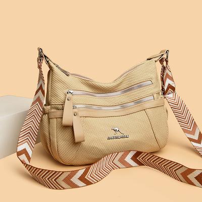 Soft Leather Bag - Fashionable Bag for Middle-aged and Elderly Mothers - Large Capacity, Single Shoulder, Cross-body Bag