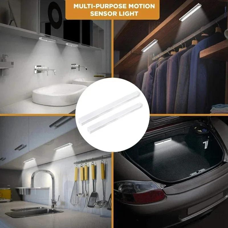 Sensor Light Led Rechargeable Home And Decoration Lamp With Motion Sensor Cabinet Led Lights Wireless Adhesive Night Usb Indoor
