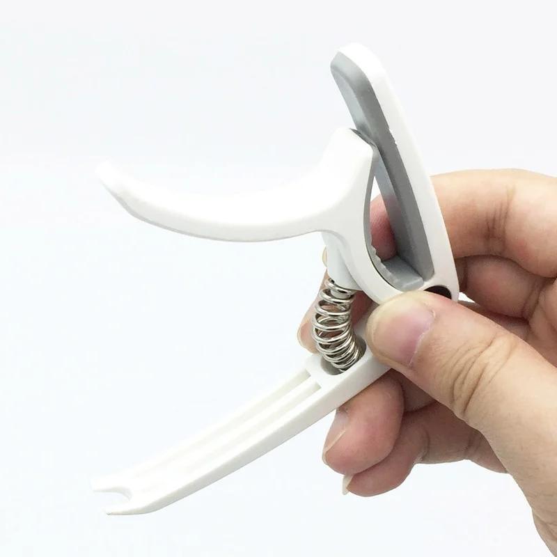 

New Useful 2026 New Plastic Steel Resin Guitar Capo 2-in-1 Universal Clip For Folk Guitar Ukulele Musical Instrument Accessories белый