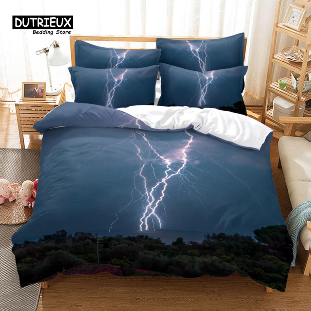 Starry Sky And Galaxy Bedding Set, 3Pcs Duvet Cover Set, Soft Comfortable Breathable Duvet Cover, For Bedroom Guest Room Decor