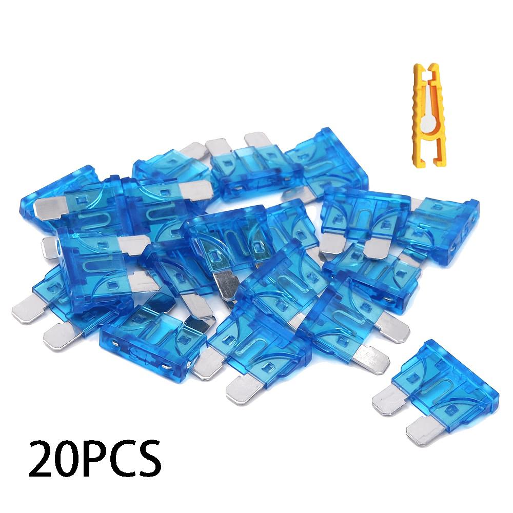 20-Pack Standard Blade-Type Automotive Fuses with Fuse Puller Universal Automotive Fuses Suitable for Cars Trucks Suvs Rvs Boats Motorcycles Marine