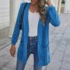 Women's New Loose Casual Thin Cardigan Color Pocket Long Sleeve Jacket