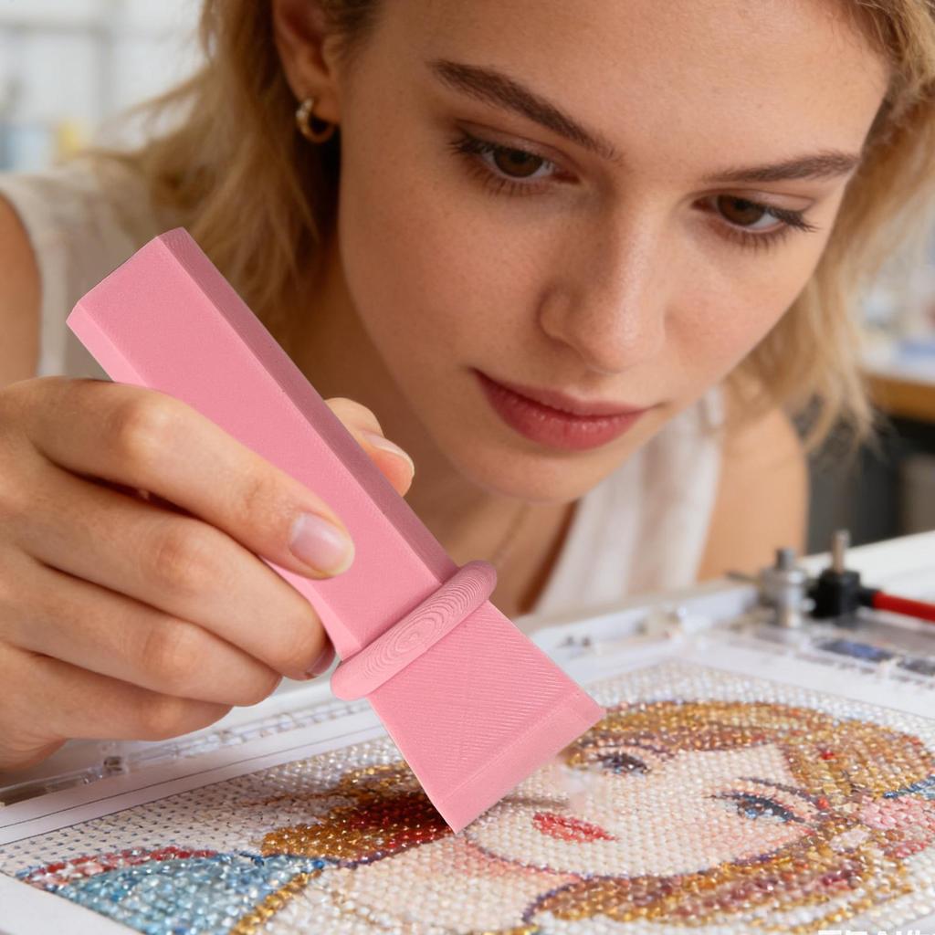 Rock Painting Alignment Tool Non-Slip Straight Edge & Holder for Stone Art, DIY Decor, Classroom & Relaxation Craft