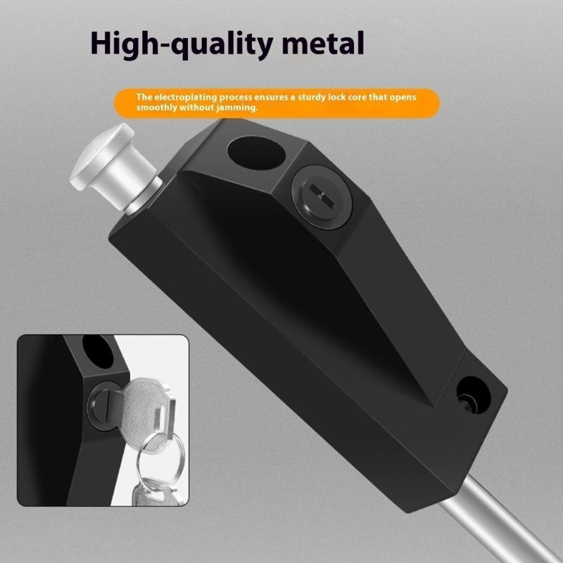Aluminum Alloy Framed Door Lock Thickened Vertical Barrel Bolt Latches Antitheft Glass Door Lock for Home Commercial