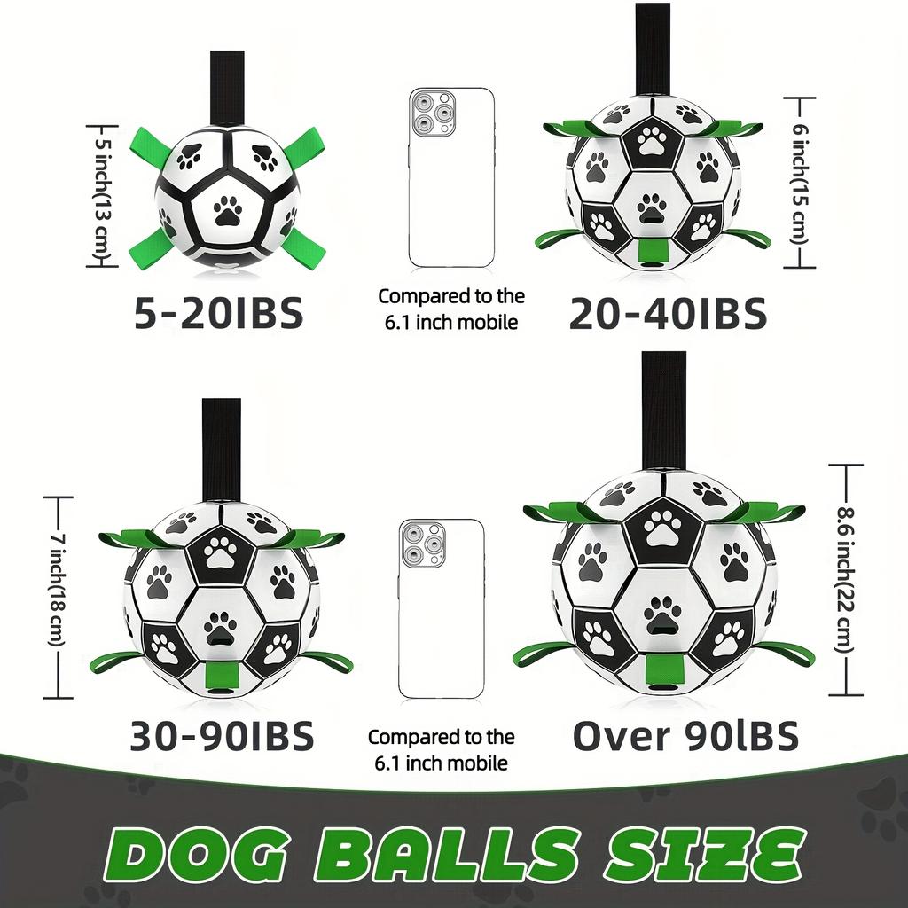 Durable PVC Dog Soccer Ball for Small to Large Dogs Interactive Fetch and Training Toy Bite-Resistant Pet Toy