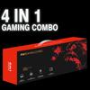 4-in-1 Wired Luminous Gaming Set: Keyboard, Mouse, Headset, Mouse Pad.