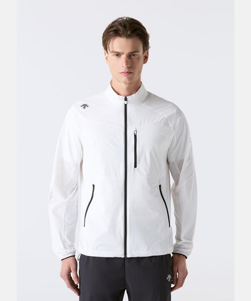 Descente Running Stretch Woven Zip-Up Jacket White Sr221Rwt41