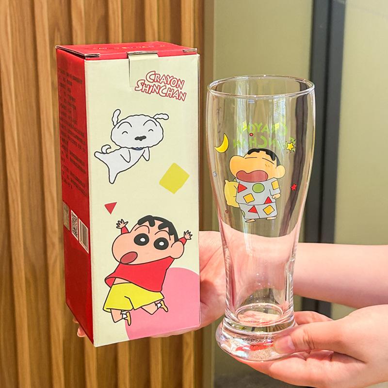 Cute beer cup household large-capacity glass water cup juice cup beverage cup couple pair cup No specifications