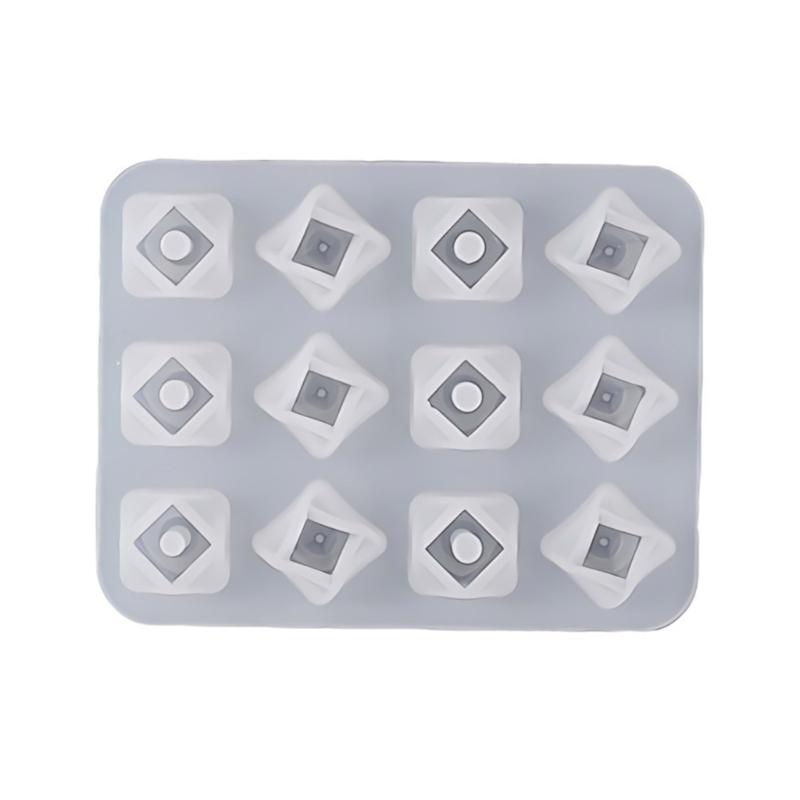 Resin Beads Molds with Hole Silicone Resin Epoxy Molds for Cabochon Gemstone Pendant Earrings Jewelry Casting Molds