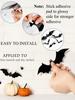 12Pcs/Pack PVC 3D Black Horror Bat Wall Stickers Set DIY Halloween Party Essentials for Home Window Art Decals