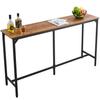 Bar Table, 1PCS 1600.2mm Kitchen Bar Table, Tall Dining Tables with Rounded Edge, Rectangular High Top Kitchen Tables for Balcony, Living Room, Light