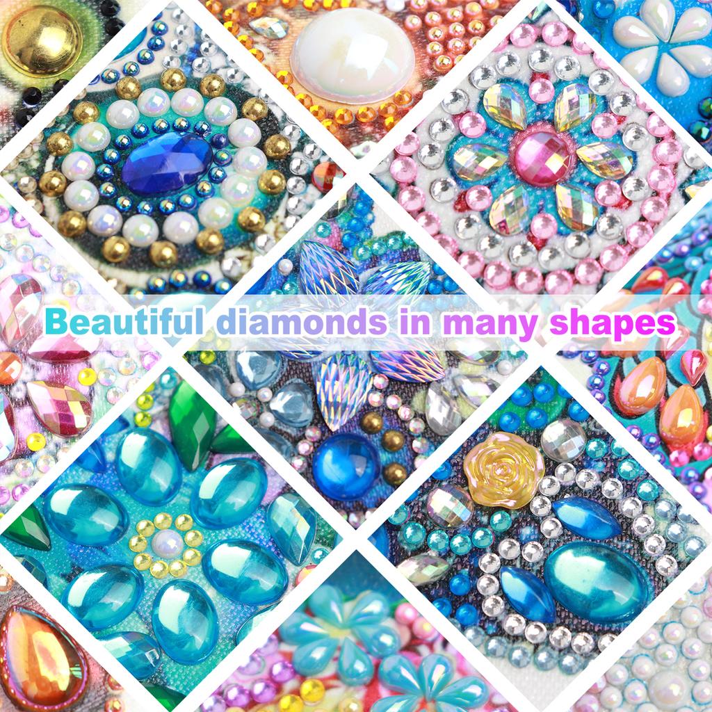 Xmas House Diamond Art Kits for Home Office Wall Decor Diamond Dots Gem Art Crystal Rhinestones Diamond Painting 11.81x11.81in