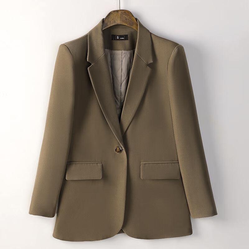 Toluoman Women's Padded Casual Blazer