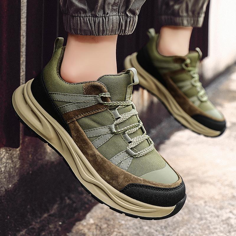 FashionBrand Casual Hiking Shoes Male Comfortable Driving Footwear Men's Vintage Style Travel Flats Non-slip Outdoor Walking Sneakers