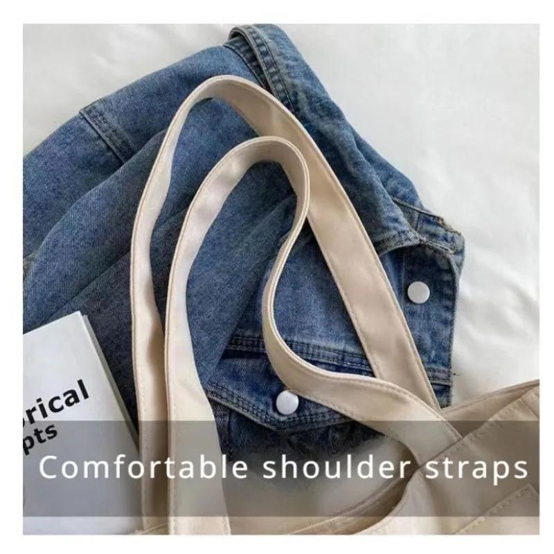 Women's Fashion Shoulder Bag Class Large Capacity Student Tote Bag 2024 New Canvas Commuter Handbag Women Bag