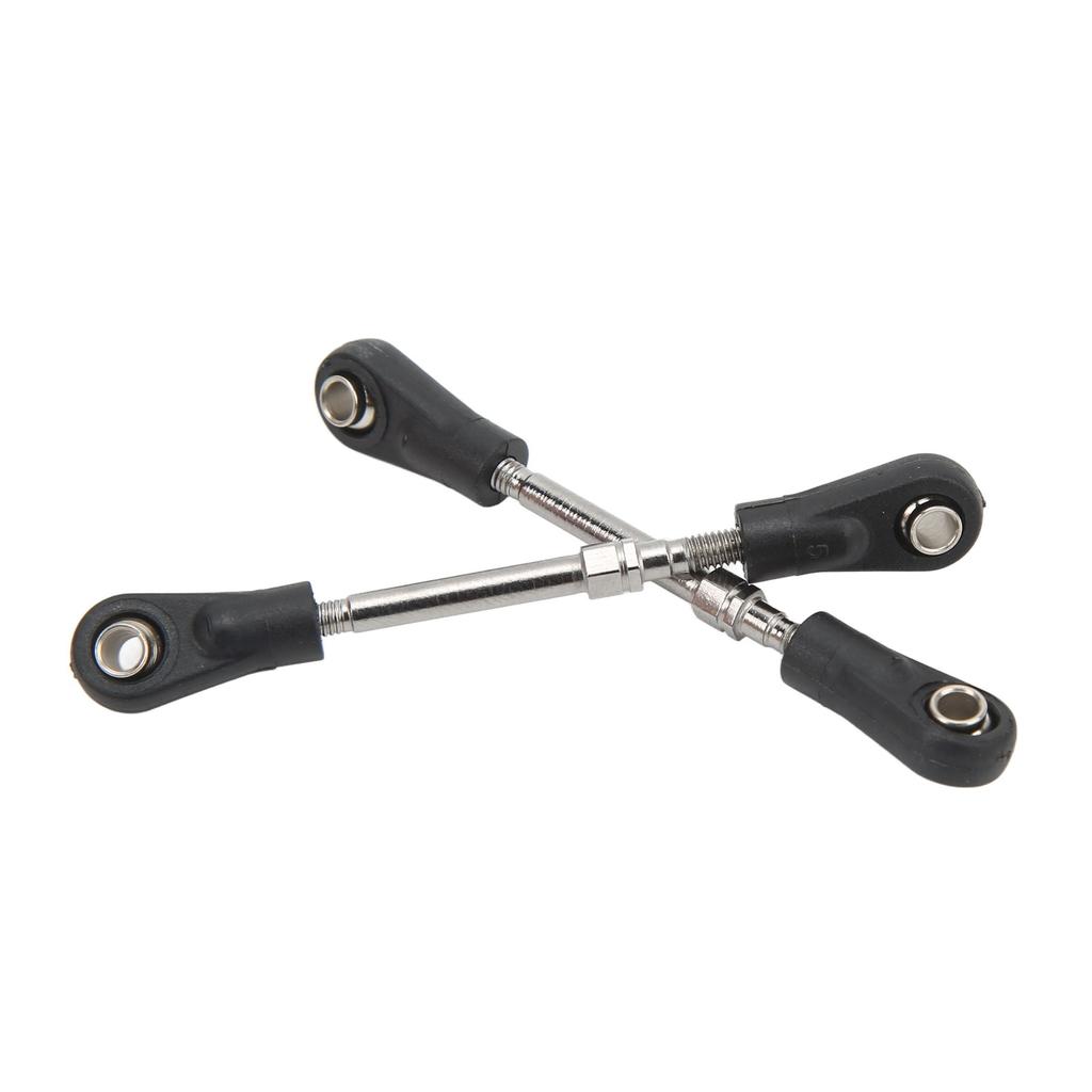 2pcs RC Servo Pull Rod RC Servo Connecting Rod for ZD Racing 10421 110 RC Car Black Silver