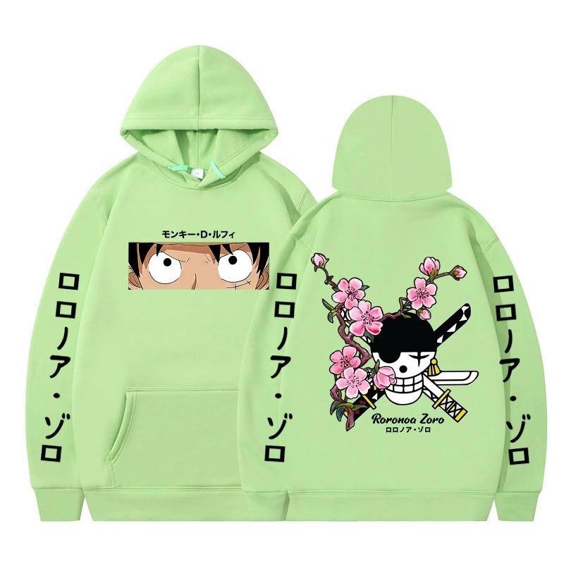 ONE PIECE Anime Hoodie Roronoa Zoro Hoodie Streetwear Hooded Sweatshirt Men Women Cosplay Sports