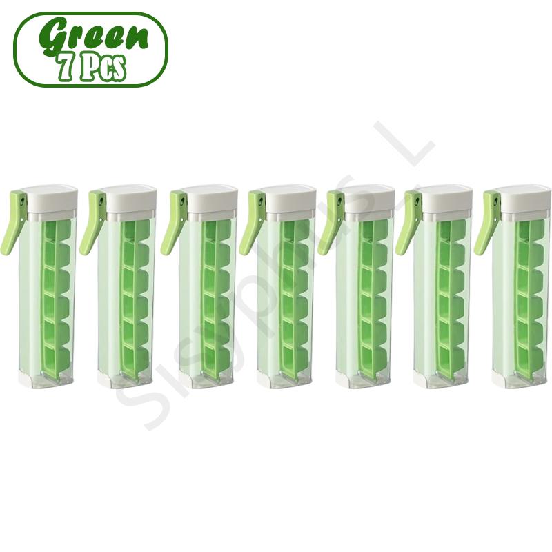 Press Type Ice Cube Tray Plastics Ice Cube Maker Easy to Demold Ice Tray Mold DIY Whiskey Cocktail Tools Kitchen Accessories