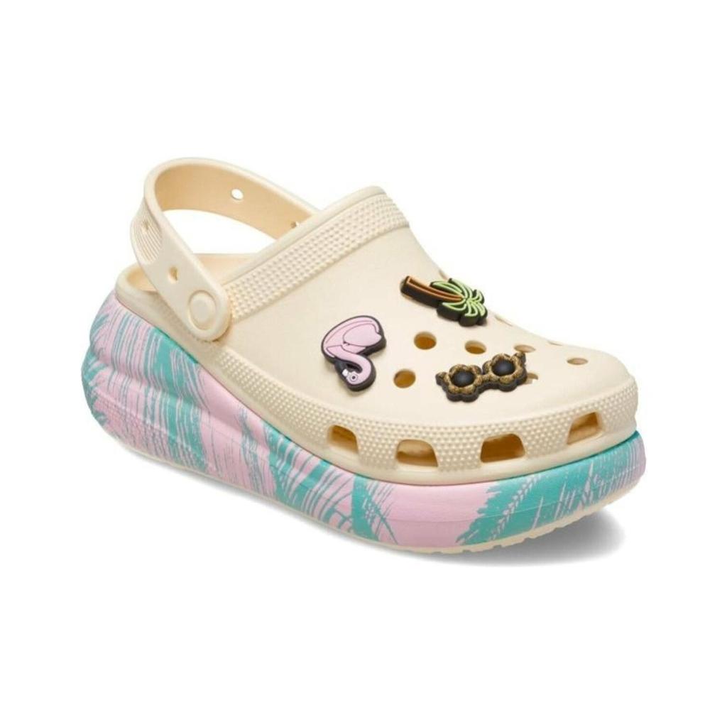 Crocs Classic Crush Spring Break EVA Non-Slip Durable Comfortable Casual Breathable Clogs Unisex Clogs Light-Yellow 208405-1FR