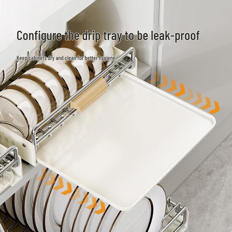 YouShu Kitchen Cabinet Pull-Out Dish & Bowl Organizer