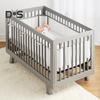 Breathable Mesh Crib Liner with Double-Sided Straps Baby Crib Safety Mesh Barrier Easy Installation Limb Protection Crib Bumper