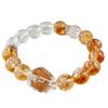 Vintage high quality autumn and winter Maillard style natural citrine white crystal bracelet bracelet.